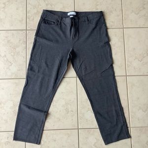 Calvin Klein gray stretch-knit cropped pants